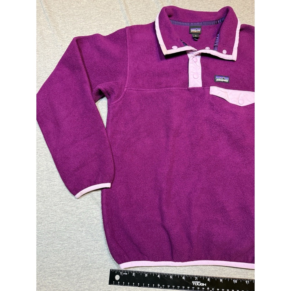 Patagonia Synchilla Kids Fleece Pullover Purple  Size L (12) EUC - Picture 2 of 14